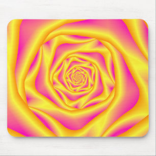 Mousepad Spiral Ro i Gult och Rosa Musmatta