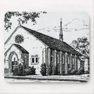 Mousepad St Martin av den Tours kyrkan Musmatta