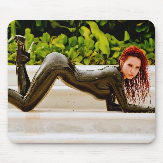 MOUSEPAD - SVART CATSUIT - Bianca Beauchamp Musmatta (Framsidan)