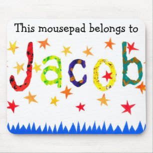 "Mousepad Tillhör till Jacob" moussade Musmatta