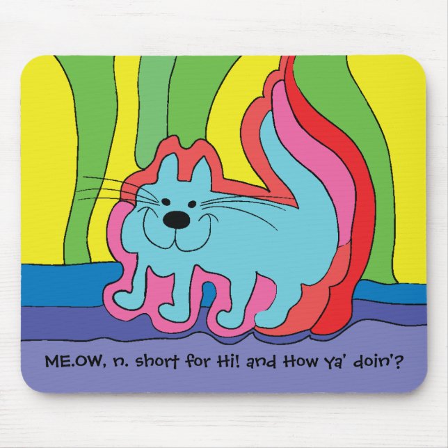 Mousepad "Toon/MEOW Hi" Musmatta (Framsidan)