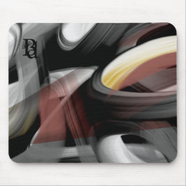 Mousepad Trend Abstrakt Art Black White Powdery Musmatta