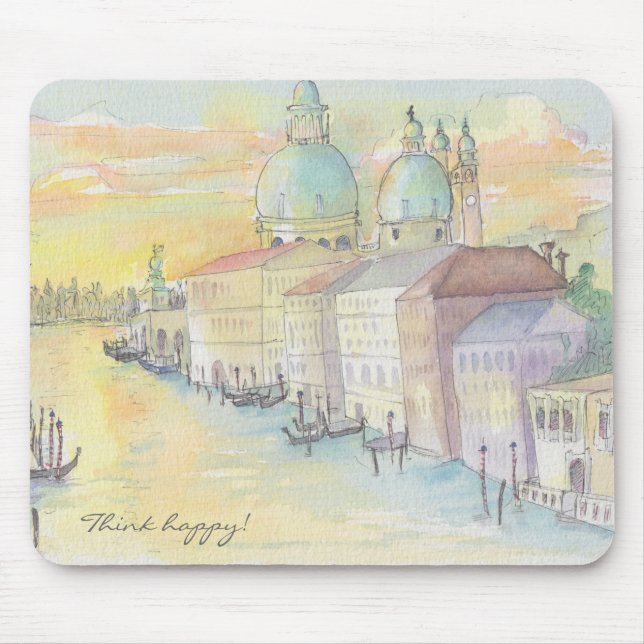 Mousepad ’Venice Watercolor Sketch’ Musmatta (Framsidan)