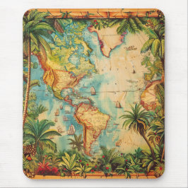 Mousepad-Vintage Atlas Kollektion Musmattor