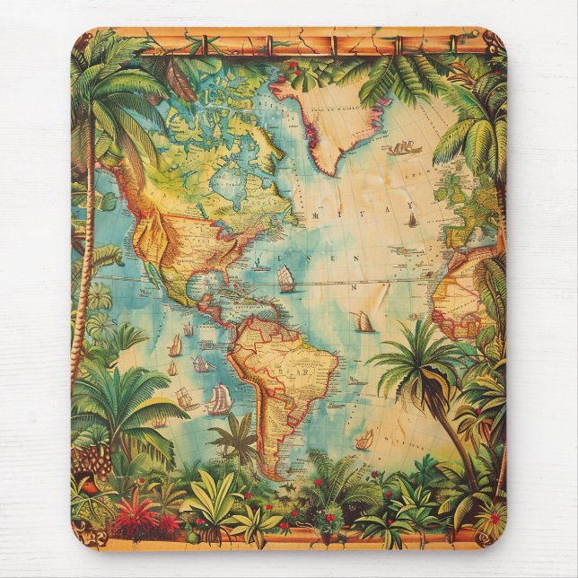 Mousepad-Vintage Atlas Kollektion Musmattor (Framsidan)