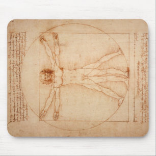 Mousepad Vitruvian man av Leonardo Da Vinci Musmatta