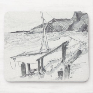 Mousepad Watercolor Sketch ’Crystal Cove’ Musmatta