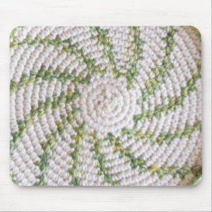 Mousepad - White och Grönt Spiral Musmatta