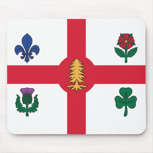 Mousepad with Flag of Montreal, Canada Musmatta (Framsidan)