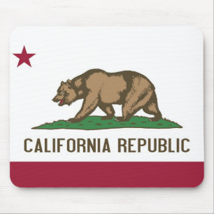 Mousepad with Flagga of California State - USA Musmatta