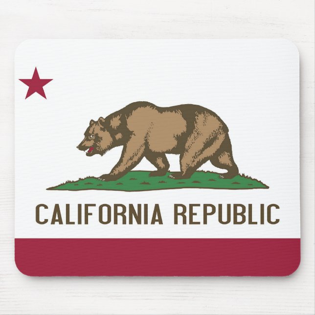 Mousepad with Flagga of California State - USA Musmatta (Framsidan)