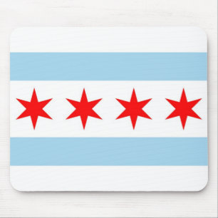 Mousepad with Flagga of Chicago - USA Musmatta