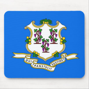 Mousepad with Flagga of Connecticut State - USA Musmatta