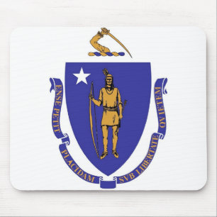 Mousepad with Flagga of Massachusetts State - USA Musmatta