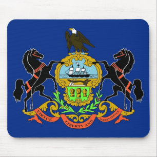 Mousepad with Flagga of Pennsylvania State - USA Musmatta