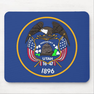 Mousepad with Flagga of Utah State - USA Musmatta