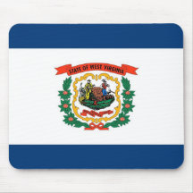 Mousepad with Flagga of Väster Virginia State - US