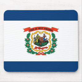 Mousepad with Flagga of Väster Virginia State - US Musmatta