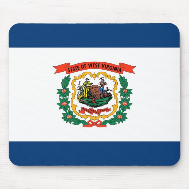 Mousepad with Flagga of Väster Virginia State - US Musmatta (Framsidan)