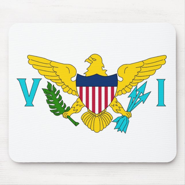 Mousepad with Flagga of Virgin Islands - USA Musmatta (Framsidan)