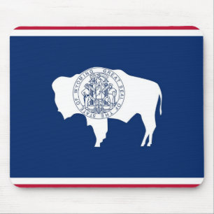 Mousepad with Flagga of Wyoming State - USA Musmatta