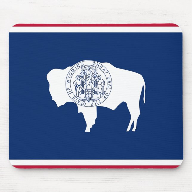 Mousepad with Flagga of Wyoming State - USA Musmatta (Framsidan)