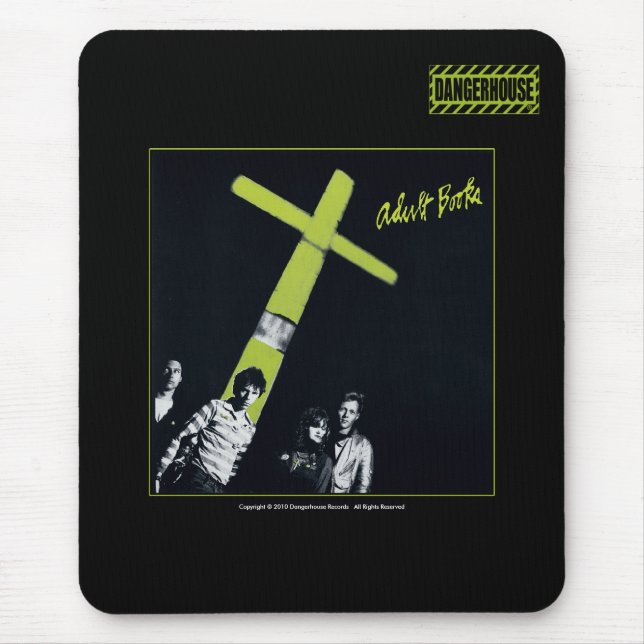 Mousepad X vuxen bokDangerhouse SVART Musmatta (Framsidan)