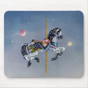 Mousepads - häst för grå färgMarekarusell Musmatta