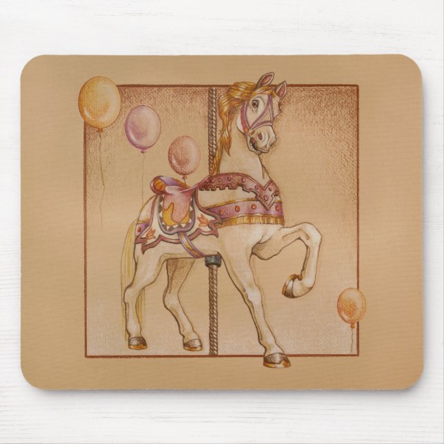 Mousepads - Lila Pony Carousel Musmatta (Framsidan)