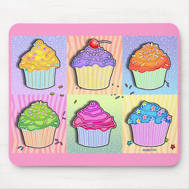 Mousepads - popkonstmuffins musmatta (Framsidan)