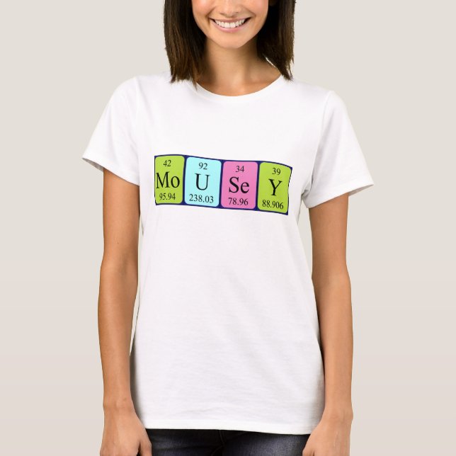 Mousey Perisey bord namn shirt Tee Shirt (Framsida)