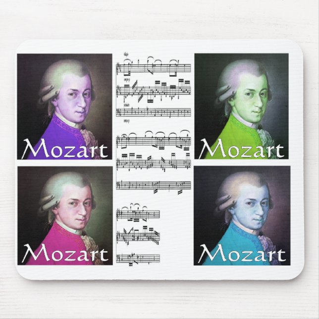 mouspad för mozart popkonst musmatta (Framsidan)