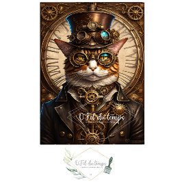 Mousseline Cute Cat Steampunk Hat Tissue paper