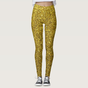 Mousserande baljväxter från guld leggings