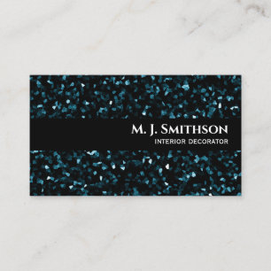Mousserande Blue Glitter Visitkort