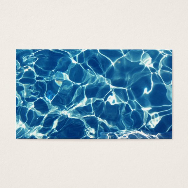 Mousserande Blue Vatten Visitkort (Framsidan)