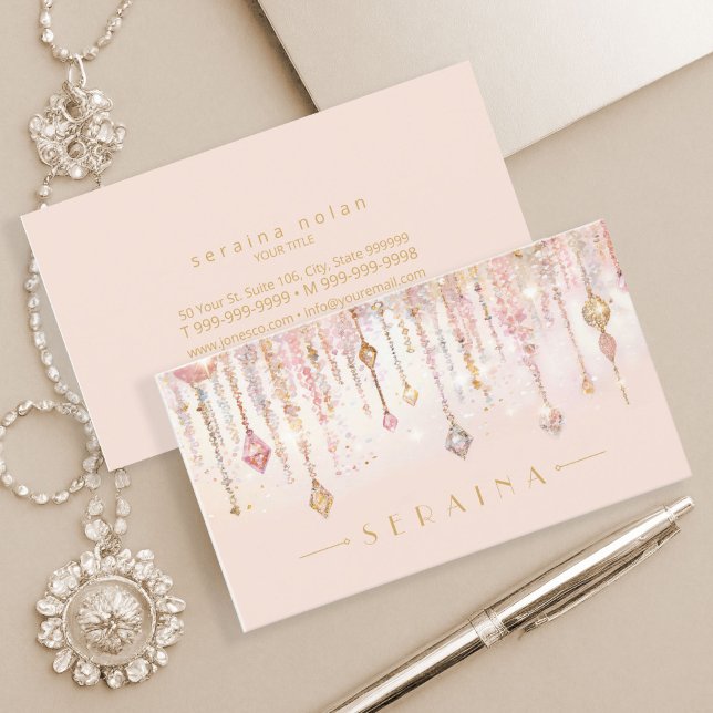 Mousserande Boho Gems på Ro Guld ID1035 Visitkort (Skapare uppladdad)