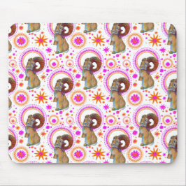 Mousserande bunny i Orange och stift Musmatta