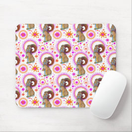 Mousserande bunny i Orange och stift Musmatta