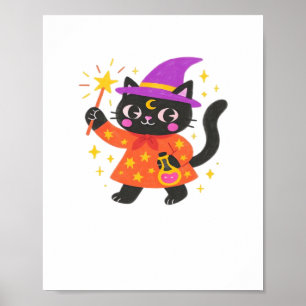 Mousserande Celestial Kattunge Witch Classic T-Shi Poster