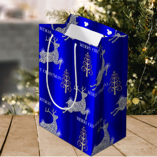 Mousserande Diamond Reindeer Silver jul Blue
