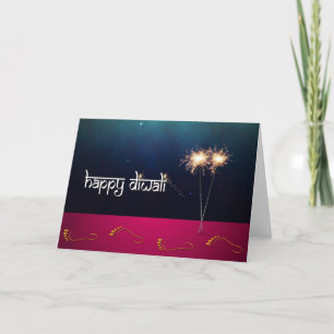 Mousserande Diwali - gratulationskort Kort