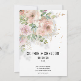 Mousserande Dusty Ro Eucalyptus Greenery Bröllop A Meddelande