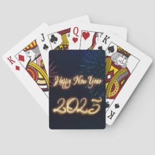 Mousserande Fireworks Gott nytt år 2025 Casinokort