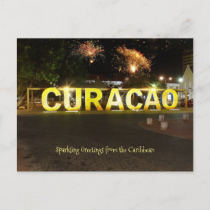 Mousserande Hälsning från Curaçao Vykort