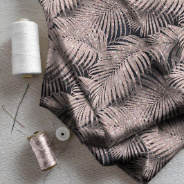 Mousserande Handflatan Lövs Mönster Ro Guld, ID831 Tyg