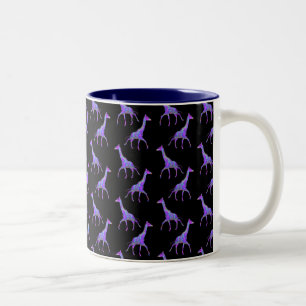 Mousserande Hippie Stil Lila Giraffe Två-Tonad Mugg