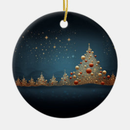 Mousserande Julgran 5 Julgransprydnad Keramik