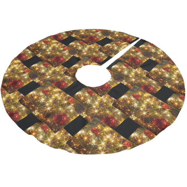 Mousserande Julgran Skirt Julgransmatta Borstad Polyester (Vinklad)