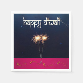 Mousserande Lycklig Diwali - Pappersservett